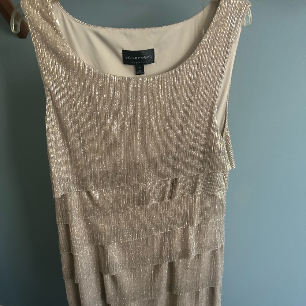 Connected Apparel Cream Dress
